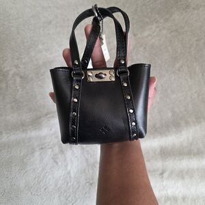 Patricia Nash Black Mini Leather Bag